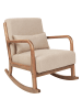Beliani Schaukelsessel SKOVDE in Beige/Braun - (W) 66 x (H) 82 x (L) 79 cm