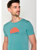 GreenBomb T-Shirt Nature Sky Bike in Turkis