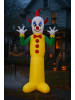 smiffys Halloween Dekoration Aufblasbarer Clown für Draußen (3m) in mehrfarbig