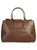 Cluty Handtasche echt Leder in cognac