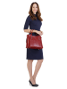Cluty Handtasche echt Leder in rot