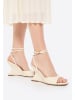 Wittchen Women's wedge sandals made of eco-leather cream in Cream