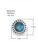 mantraroma 925er Silber - Ohrstecker (L) 7 x (B) 7 mm mit Labradorit
