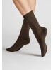Hudson Socken Relax Cotton druckfreier Bund in Brownmel.