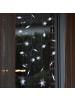 MARELIDA LED Lichtervorhang Schneeflocken 120x100cm in transparent