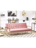Beliani 3-Sitzer Sofa MARSTAL in Rosa/Gold - (W) 187 x (H) 83 x (L) 78 cm
