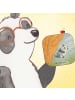 Mr. & Mrs. Panda Glasuntersetzer Panda Klettern Design ohne Spruch in Weiß