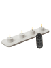 Uyuni 4er Set LED Mini Teelichter mit Ladestation/Fernb. Timer D: 4cm in weiß