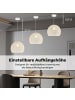 COSTWAY Pendelleuchte Deckenleuchte geflochten E27 in Beige