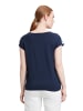 BETTY & CO Blusenshirt mit Webbesatz in Blue/ Dark-Blue