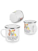 Mr. & Mrs. Panda Emaille Tasse Hase Küken mit Spruch in Weiß