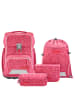 Step by Step Basis - Schulranzen Set 4tlg. (Green Grafics) in Pink Bubbles