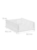 relaxdays 3 x Schrank Organizer in Weiß - (B)33,5 x (H)13 x (T)43,5 cm