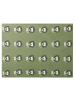 Beliani Kuscheldecke RUSAMI in Grün/Weiß/Schwarz - (W) 130 x (L) 170 cm