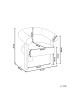 Beliani Sessel ILBRO in Beige/Braun - (W) 77 x (H) 76 x (L) 68 cm
