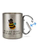Mr. & Mrs. Panda Tasse Hummel flauschig mit Spruch in Silber