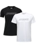 Hummel Hummel T-Shirt Hmlte Multisport Herren in BLACK/WHITE GREY