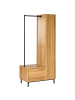 Beliani Kleiderschrank LEANDRO in Braun - (W) 76 x (H) 175 x (L) 45 cm
