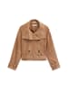 Marc O'Polo Leder-Trenchjacke relaxed in Sandpaper