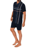 NORMANN kurzarm Schlafanzug Shorty Pyjama - 80483 in navy