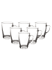 VAN WELL 6er Set Kaffeebecher Teebecher Nordic in Transparent 300 ml in transparent