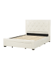 Beliani Doppelbett LIEVIN in Beige - (W) 145 x (H) 122 x (L) 217 cm