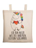 Mr. & Mrs. Panda Tote Bag Einhorn Herz mit Spruch in Creme