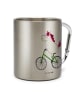 Mr. & Mrs. Panda Campingtasse Einhorn Radfahrer ohne Spruch in Silber