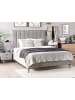 Beliani Doppelbett SEZANNE in Grau/Schwarz - (W) 190 x (H) 142 x (L) 215 cm