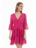 faina Damen Minikleid Mit Rüschen in Pink