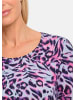 GOLDNER Jersey-Shirt mit Animal Print in hellblau / pink / gemustert