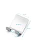 Intirilife Rasierer Halter Selbstklebend aus Edelstahl 4.5 x 6.3 x 2.5 cm in Silber