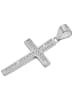 Adeliás Damen Anhänger – Kreuz Kreuzanhänger aus 925 Silber mit Zirkonia in silber