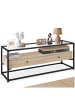 tectake Schlafzimmertisch, 121,5 x 41,5 x 50,5 cm, Platte aus Sicherheitsglas