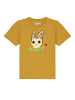 wat? Apparel T-Shirt Osterhase mit Blumen in Ocker