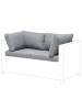 Beliani Kissenbezug MILANO in Grau - (W) 51 x (H) 10 x (L) 51 cm