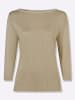 Sieh an! 3/4-Arm-Pullover in beige-weiß