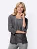 Sieh an! 2-in-1-Shirt in schwarz-silberfarben
