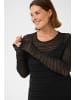 KAFFE curve Langarm-Shirt KChanna Tight fit in Black Deep
