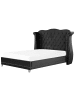 Beliani Doppelbett AYETTE in Schwarz - (W) 225 x (H) 154 x (L) 215 cm