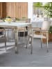 Beliani 6er-Set Gartenstuhl GROSSETO in Beige/Silber/Braun
