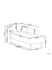 Beliani Chaiselongue IVRY in Beige/Schwarz - (W) 152 x (H) 72 x (L) 62 cm linksseitig