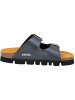 Palado Plateau-Pantoletten Korfu PL Metallic in Anthrazit/Gold