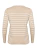 KAFFE curve Strickpullover KClizzy Regular fit in Feather Grey Mel./Chalk Stripe