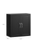 SoBuy Wandschrank in Matt-Schwarz - (W) 30 x (H) 60 x (L) 60 cm
