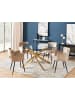 Beliani Esszimmertisch MARAMO in Transparent/Gold - (W) 120 x (H) 75 x (L) 120 cm
