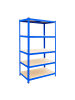 relaxdays Schwerlastregal in Blau/ Braun - (B)100 x (H)200 x (T)50 cm