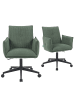DUBI Möbel 2er-Set: Bürostuhl Mika-Malu in Grün - (B)60 x (H)86 x  (T)63 cm