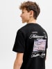 JACK & JONES Junior Freizeit-T-Shirt Rückenprint Jorcassis in black