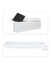 relaxdays Faltbare Sitzbank in Weiß - (B)114 x (H)38 x (T)38 cm